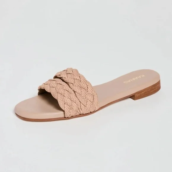 Women's Papagayo Double Braid Slide Sandals In Camel 🐫 - Picture 4 of 9